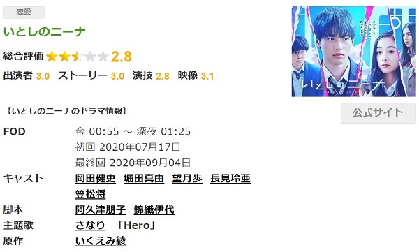 ドラマ いとしのニーナ の動画を1話から全話無料視聴できる動画配信サイトは Tvマガ